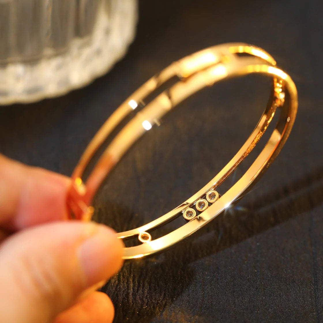 [Resenly Jewelry]Move Romane Diamond Bangle Bracelet