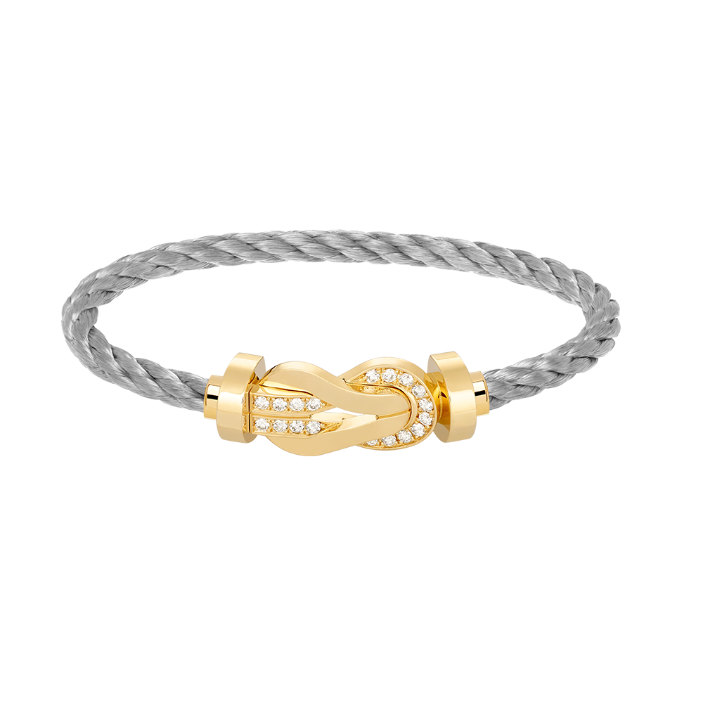 [Resenly Jewelry]CHANCE LARGE 8 FIGURE BUCKLE HALF DIAMOND BRACELET GOLD