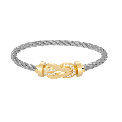 [Resenly Jewelry]CHANCE LARGE 8 FIGURE BUCKLE HALF DIAMOND BRACELET GOLD