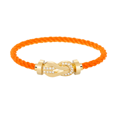 [Resenly Jewelry]CHANCE LARGE 8 FIGURE BUCKLE HALF DIAMOND BRACELET GOLD
