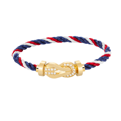 [Resenly Jewelry]CHANCE LARGE 8 FIGURE BUCKLE HALF DIAMOND BRACELET GOLD