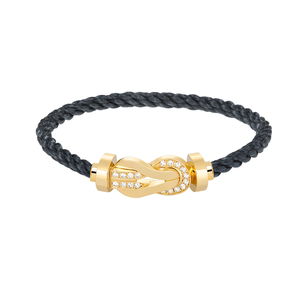 [Resenly Jewelry]CHANCE LARGE 8 FIGURE BUCKLE HALF DIAMOND BRACELET GOLD