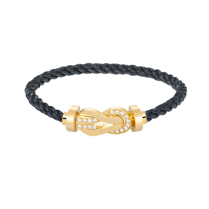 [Resenly Jewelry]CHANCE LARGE 8 FIGURE BUCKLE HALF DIAMOND BRACELET GOLD