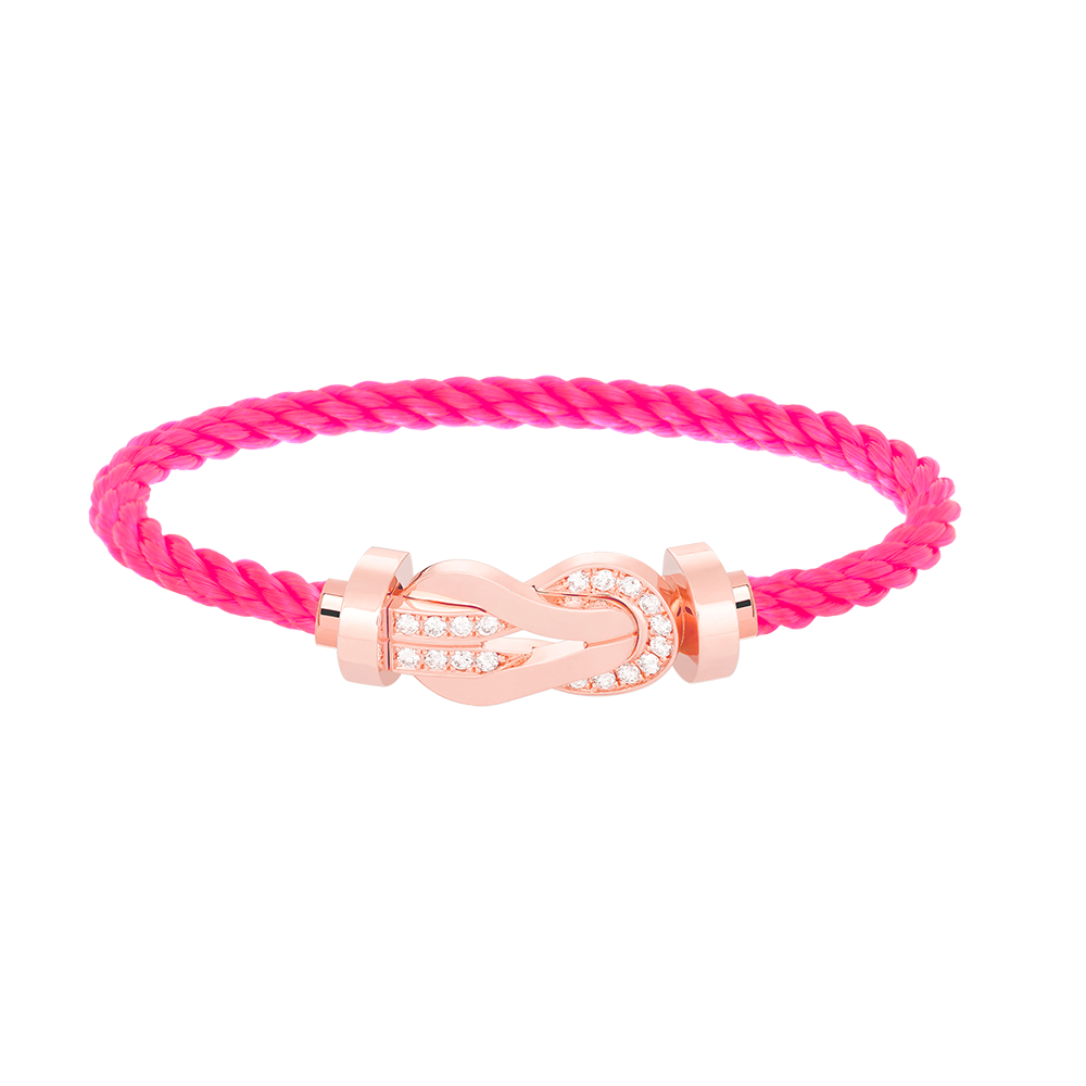 [Resenly Jewelry]CHANCE LARGE 8 FIGURE BUCKLE HALF DIAMOND BRACELET ROSE GOLD