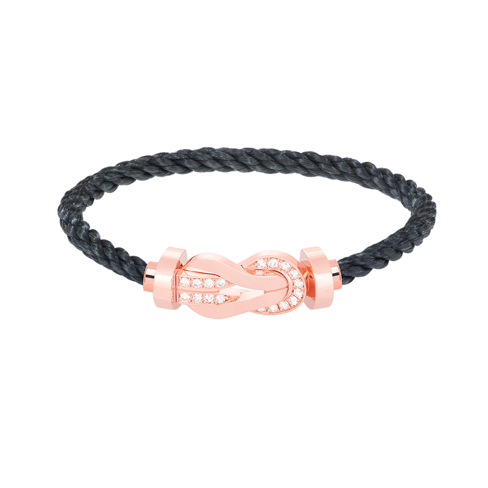 [Resenly Jewelry]CHANCE LARGE 8 FIGURE BUCKLE HALF DIAMOND BRACELET ROSE GOLD