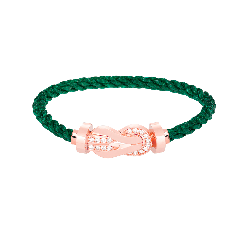 [Resenly Jewelry]CHANCE LARGE 8 FIGURE BUCKLE HALF DIAMOND BRACELET ROSE GOLD