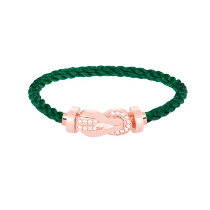 [Resenly Jewelry]CHANCE LARGE 8 FIGURE BUCKLE HALF DIAMOND BRACELET ROSE GOLD