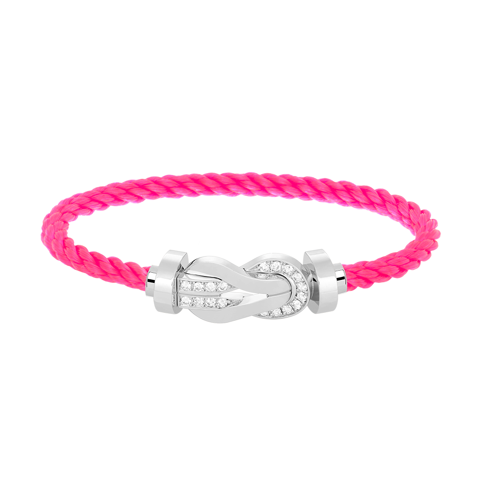 [Resenly Jewelry]CHANCE LARGE 8 FIGURE BUCKLE HALF DIAMOND BRACELET SILVER