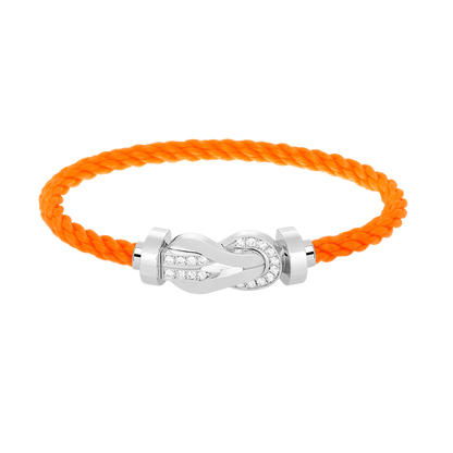 [Resenly Jewelry]CHANCE LARGE 8 FIGURE BUCKLE HALF DIAMOND BRACELET SILVER