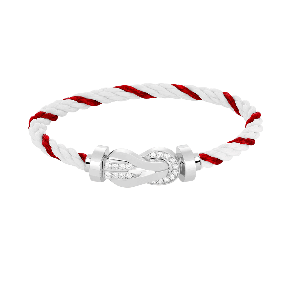 [Resenly Jewelry]CHANCE LARGE 8 FIGURE BUCKLE HALF DIAMOND BRACELET SILVER