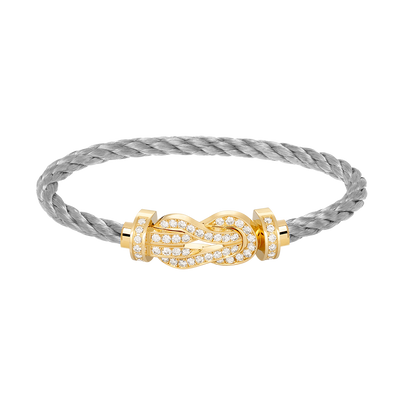 [Resenly Jewelry]CHANCE LARGE 8 FIGURE BUCKLE FULLDIAMOND BRACELET GOLD