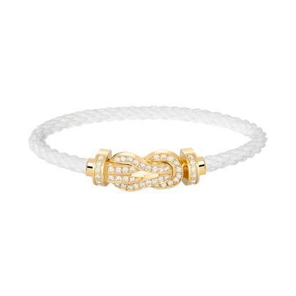 [Resenly Jewelry]CHANCE LARGE 8 FIGURE BUCKLE FULLDIAMOND BRACELET GOLD