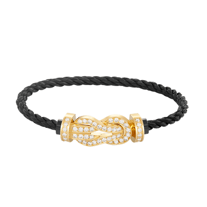 [Resenly Jewelry]CHANCE LARGE 8 FIGURE BUCKLE FULLDIAMOND BRACELET GOLD