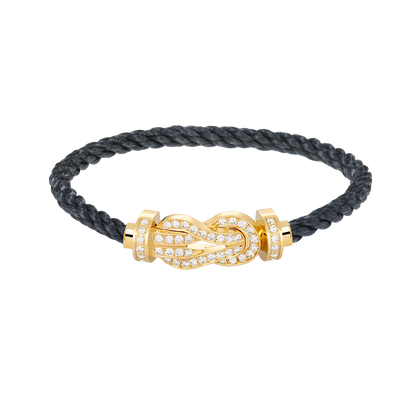 [Resenly Jewelry]CHANCE LARGE 8 FIGURE BUCKLE FULLDIAMOND BRACELET GOLD