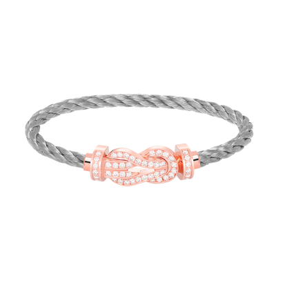 [Resenly Jewelry]CHANCE ラージ 8の字バックル フルダイヤモンドブレスレット ローズゴールド