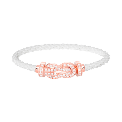[Resenly Jewelry]CHANCE ラージ 8の字バックル フルダイヤモンドブレスレット ローズゴールド