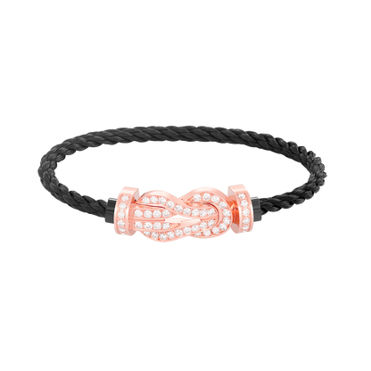 [Resenly Jewelry]CHANCE ラージ 8の字バックル フルダイヤモンドブレスレット ローズゴールド