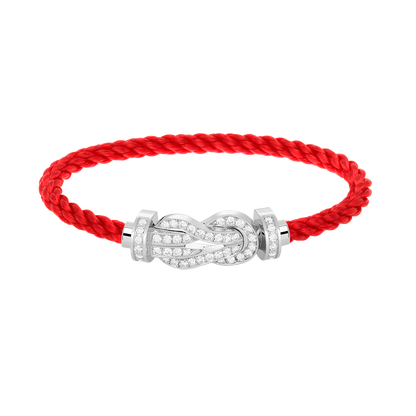 [Resenly Jewelry]CHANCE LARGE 8 FIGURE BUCKLE FULL DIAMOND BRACELET SILVER
