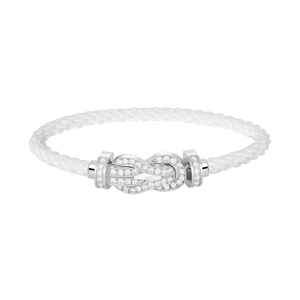 [Resenly Jewelry]CHANCE LARGE 8 FIGURE BUCKLE FULL DIAMOND BRACELET SILVER