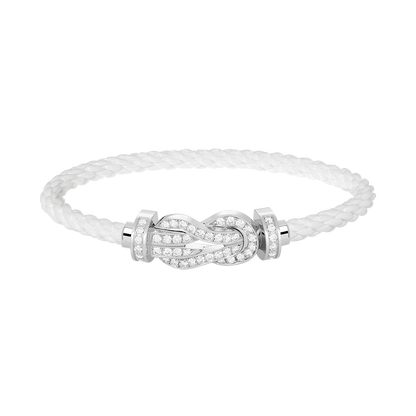 [Resenly Jewelry]CHANCE LARGE 8 FIGURE BUCKLE FULL DIAMOND BRACELET SILVER