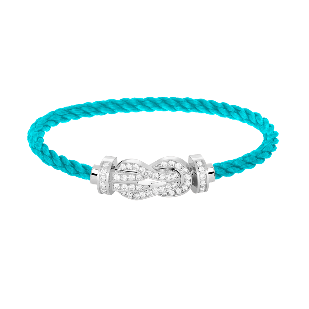 [Resenly Jewelry]CHANCE LARGE 8 FIGURE BUCKLE FULL DIAMOND BRACELET SILVER