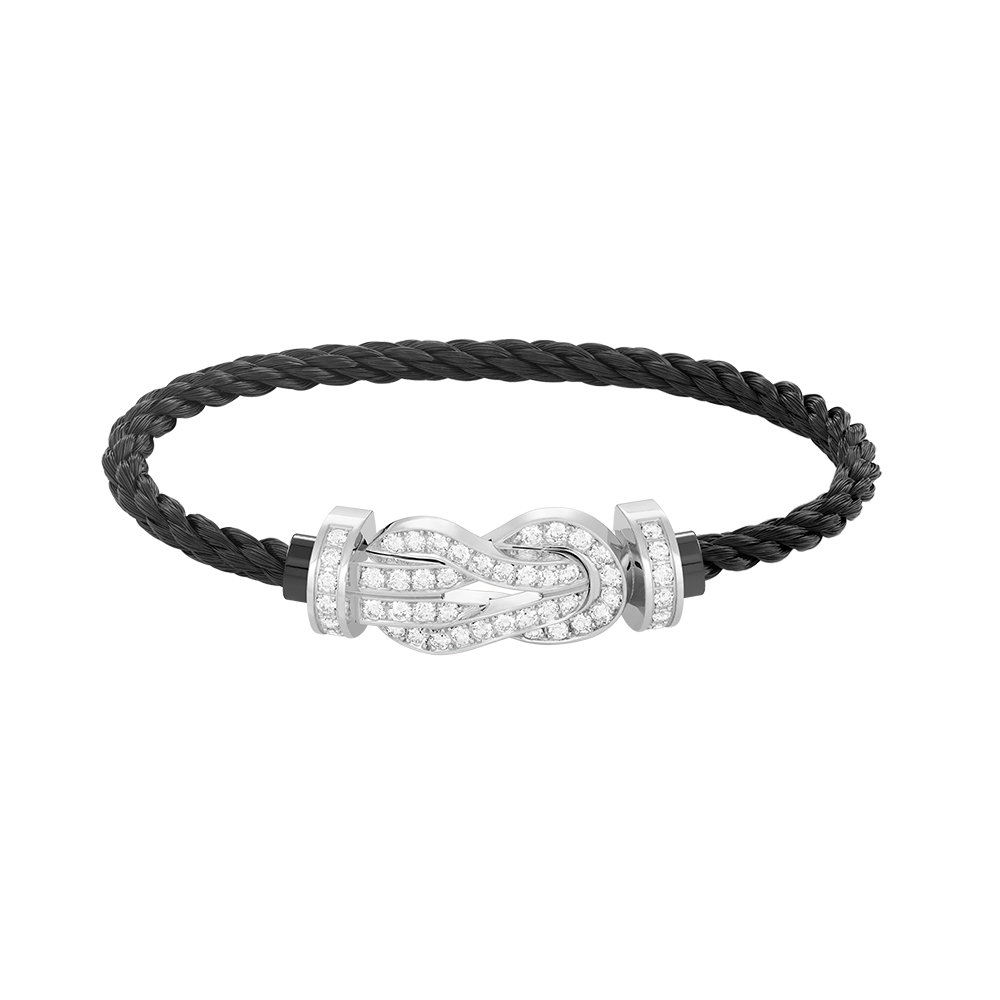 [Resenly Jewelry]CHANCE LARGE 8 FIGURE BUCKLE FULL DIAMOND BRACELET SILVER