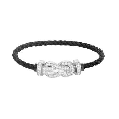 [Resenly Jewelry]CHANCE LARGE 8 FIGURE BUCKLE FULL DIAMOND BRACELET SILVER