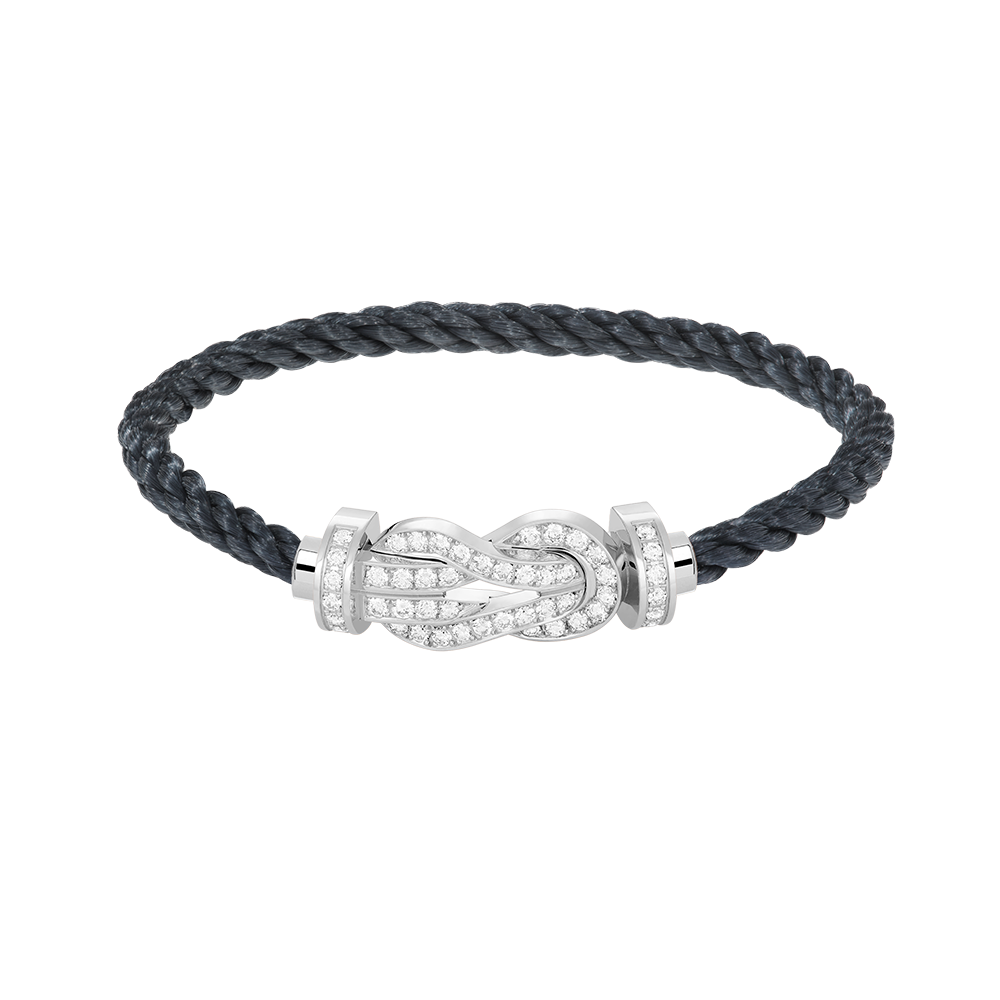 [Resenly Jewelry]CHANCE LARGE 8 FIGURE BUCKLE FULL DIAMOND BRACELET SILVER