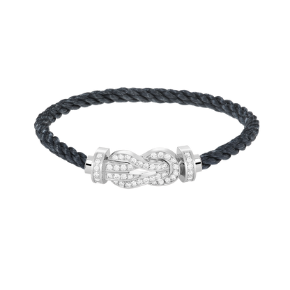 [Resenly Jewelry]CHANCE LARGE 8 FIGURE BUCKLE FULL DIAMOND BRACELET SILVER
