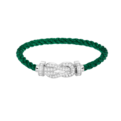 [Resenly Jewelry]CHANCE LARGE 8 FIGURE BUCKLE FULL DIAMOND BRACELET SILVER