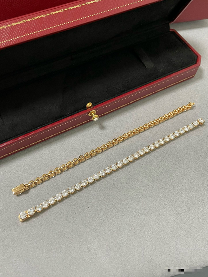 [Resenly Jewelry]TENNIS BRACELET WITH FULL DIAMOND SETTING