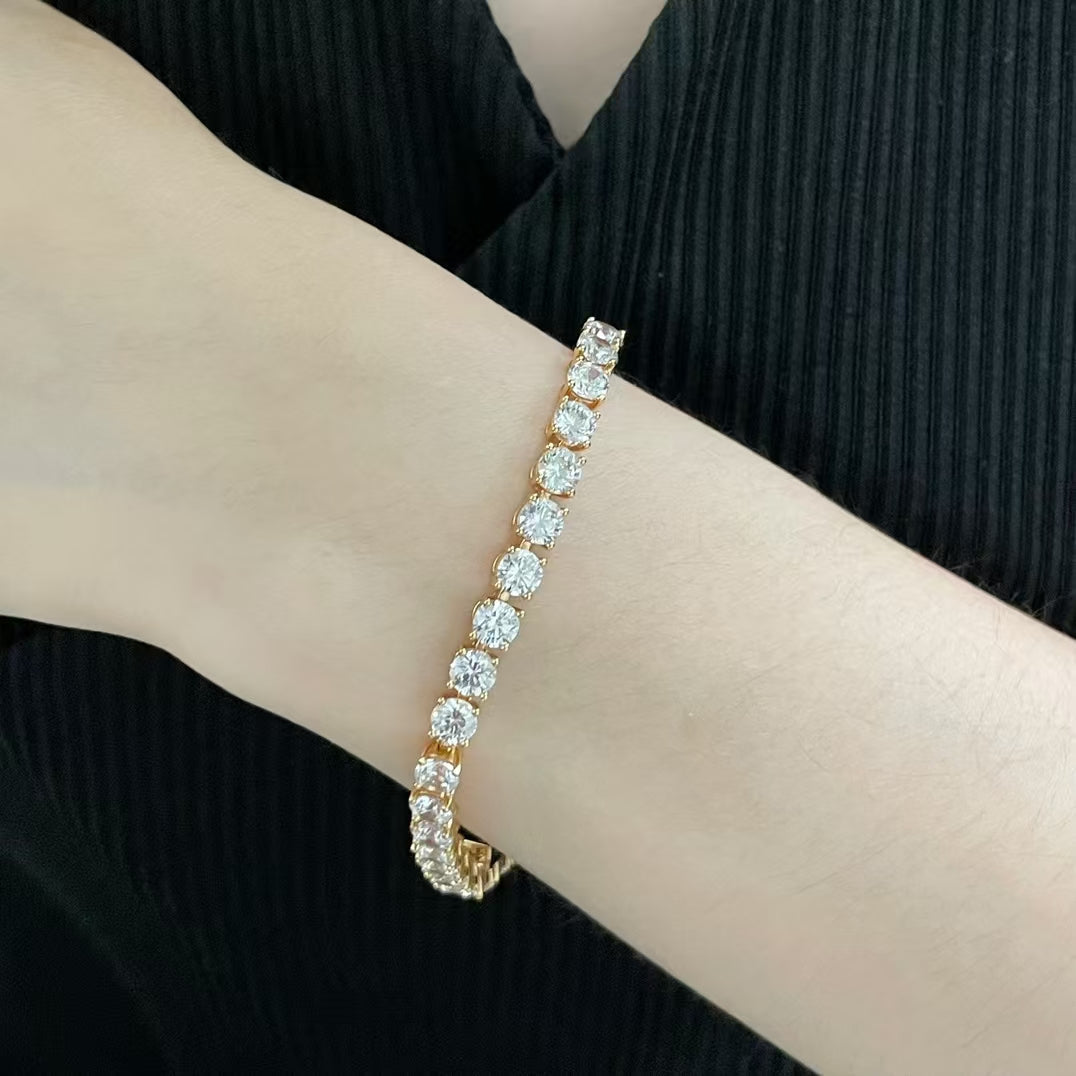 [Resenly Jewelry]TENNIS BRACELET WITH FULL DIAMOND SETTING
