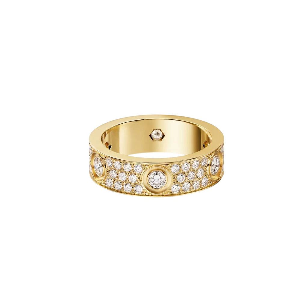 {"[Resenly Jewelry]LOVE 5.5MM FULL-PAVE 6-DIAMOND RING"}