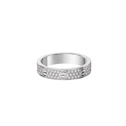 [Resenly Jewelry]LOVE RING 4.0MM DIAMOND PAVED