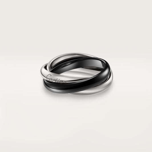 [Resenly Jewelry]TRINITY 3.2MM RING BLACK CERAMIC