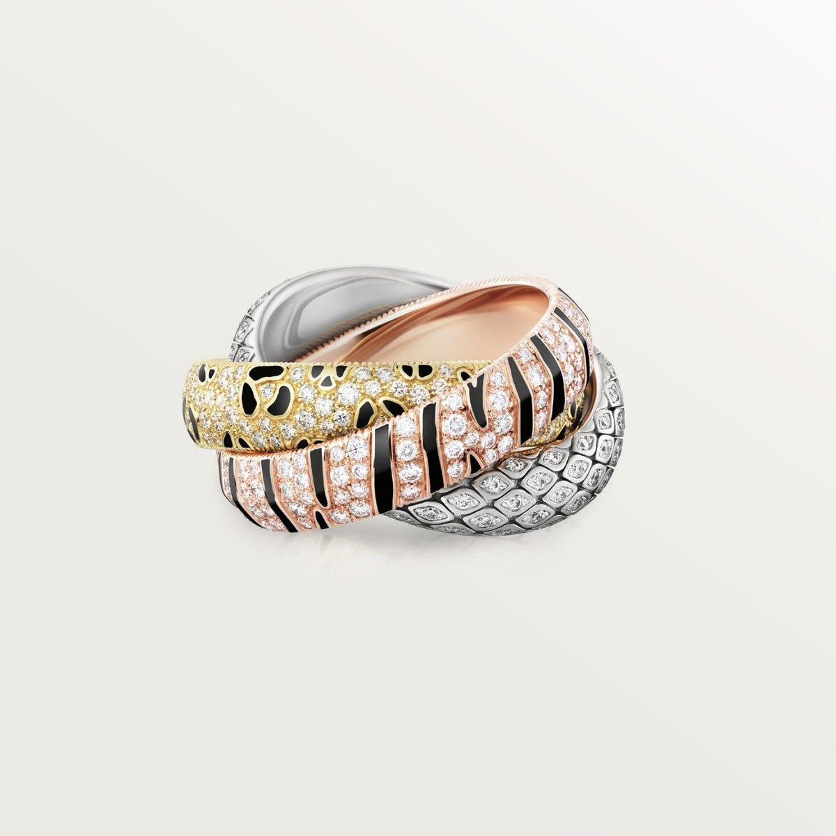 [Resenly Jewelry] トリニティリング レオパードプリント