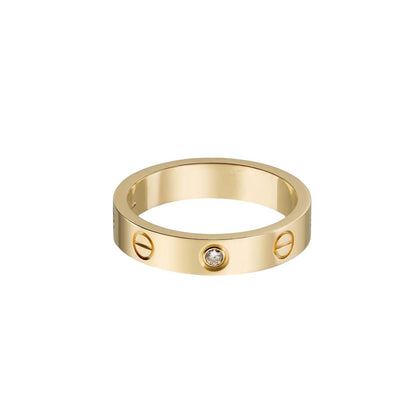 [Resenly Jewelry]LOVE 4MM 1 DIAMOND RING