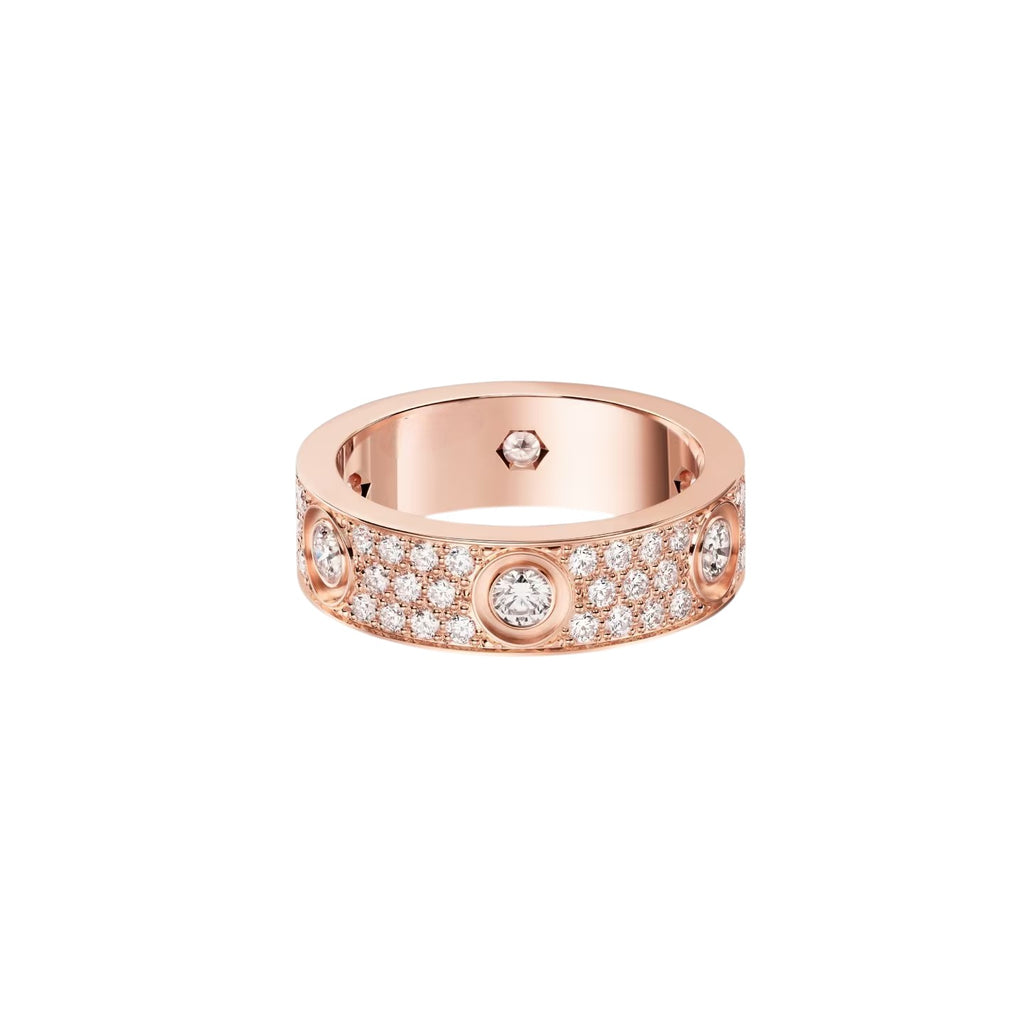 {"[Resenly Jewelry]LOVE 5.5MM FULL-PAVE 6-DIAMOND RING"}