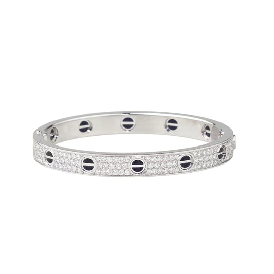 [Resenly Jewelry]LOVE BRACELET 6.1MM DIAMOND-PAVED CERAMIC