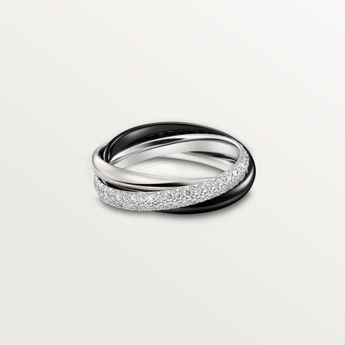 [Resenly Jewelry]TRINITY 3.2MM RING BLACK CERAMIC