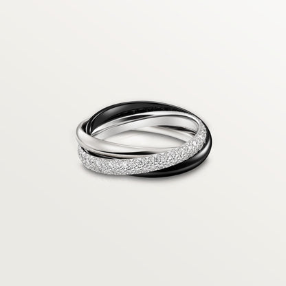 [Resenly Jewelry]TRINITY 3.2MM RING BLACK CERAMIC