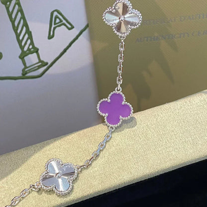 [Resenly Jewelry] CLOVER 5 MOTIF VIOLET BRACELET COLLECTION