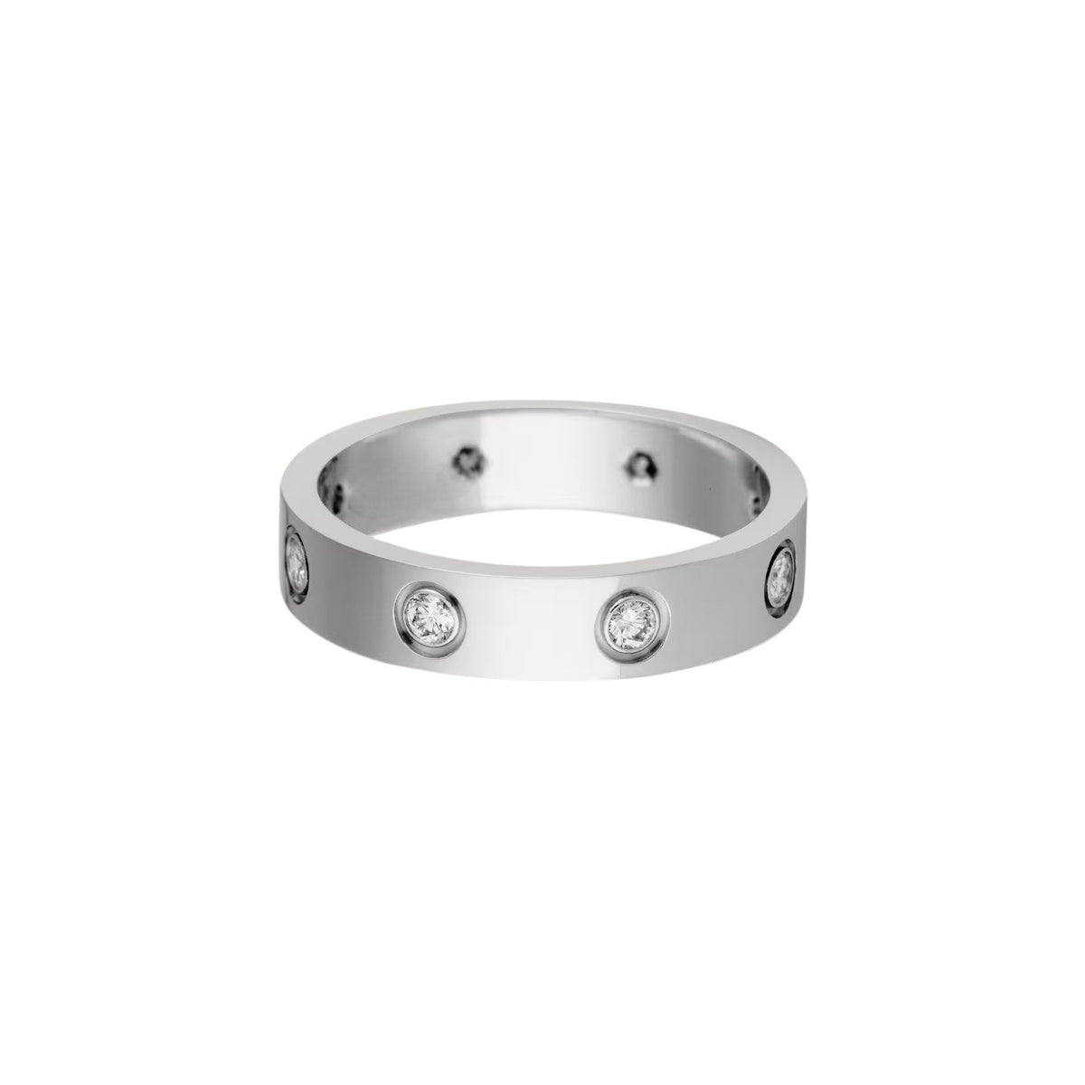 [Resenly Jewelry]LOVE 4MM 8 DIAMOND RING