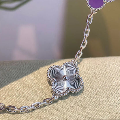 [Resenly Jewelry] CLOVER 5 MOTIF VIOLET BRACELET COLLECTION