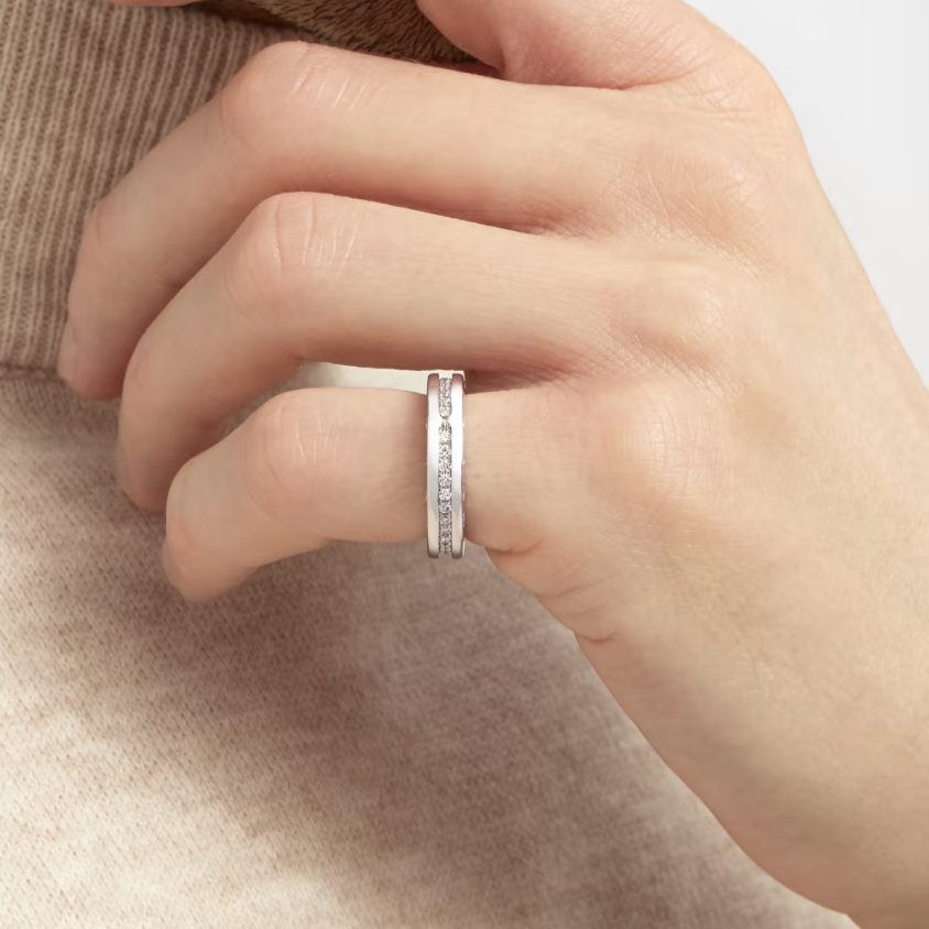 [Resenly Jewelry]ZERO 1 ビー・ゼロワン パヴェダイヤモンド スパイラルリング