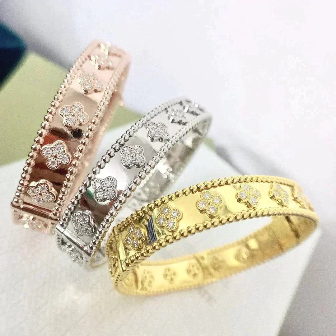 [Resenly Jewelry]CLOVER BRACELET 8MM DIAMONDS