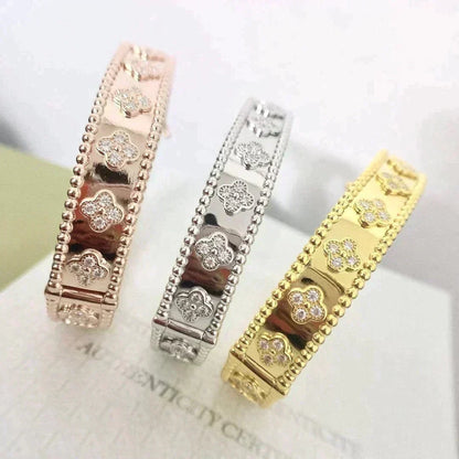 [Resenly Jewelry]CLOVER BRACELET 8MM DIAMONDS