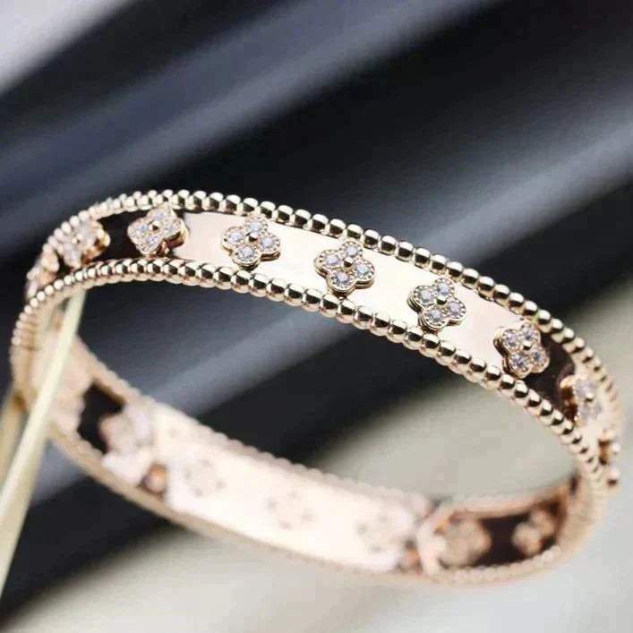 [Resenly Jewelry]CLOVER BRACELET 8MM DIAMONDS
