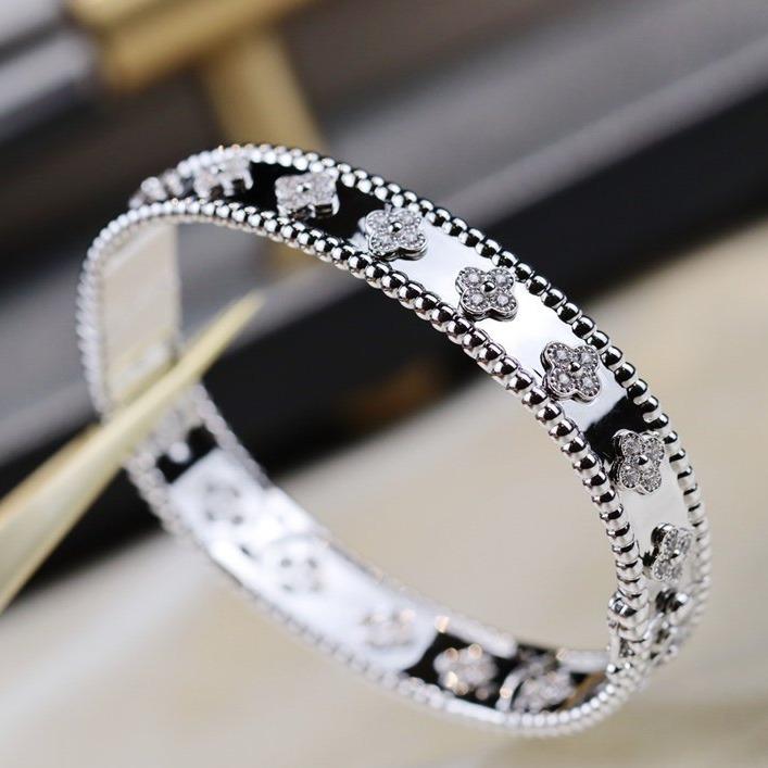 [Resenly Jewelry]CLOVER BRACELET 8MM DIAMONDS