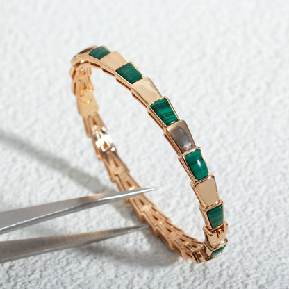 [Resenly Jewelry]SERPENTI BRACELET PINK GOLD MALACHITE